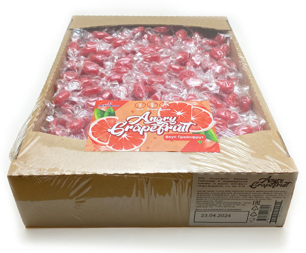 Конфеты «Angry Grapefruit» в кондитерском гофролотке, 3 кг.