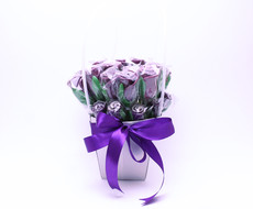 Изображение Подарочный набор, букет Фиолетовых карамельных роз