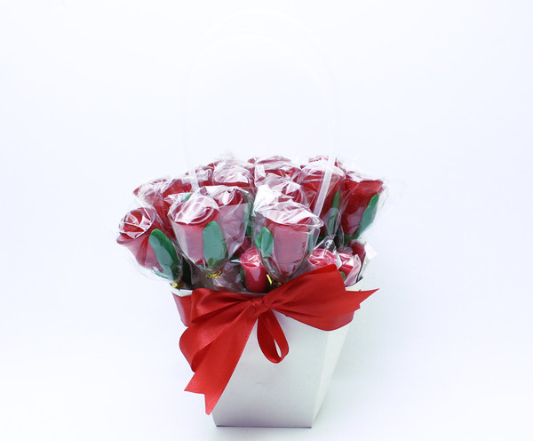 Подарочный набор, букет Красных карамельных роз