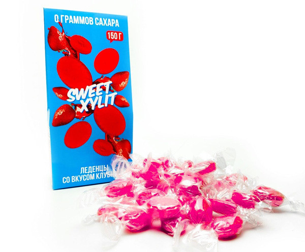 Конфеты без сахара "Sweetxylit", Клубника