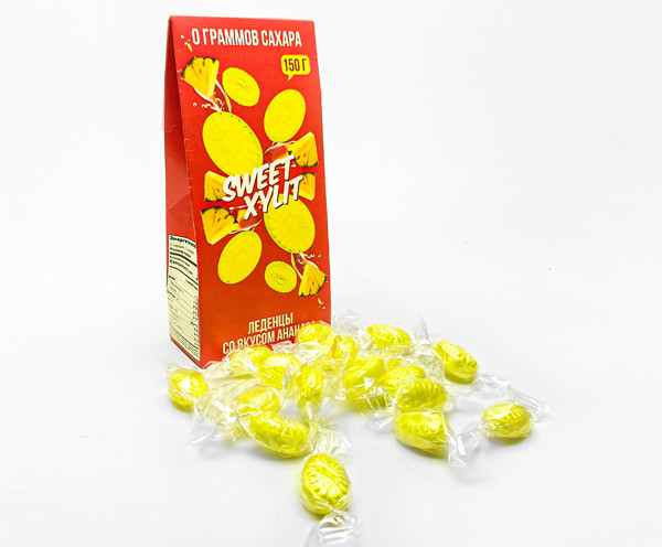 Конфеты без сахара "Sweetxylit", Ананас