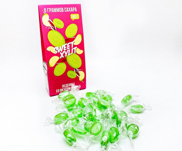 Конфеты без сахара "Sweetxylit", Яблоко
