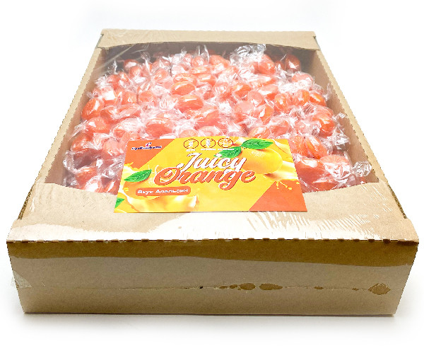 Конфеты "Juicy Orange" в кондитерском гофролотке, 3 кг.